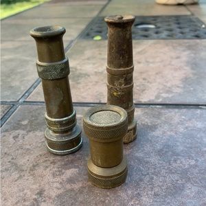 Vintage Brass Garden Hose Nozzles